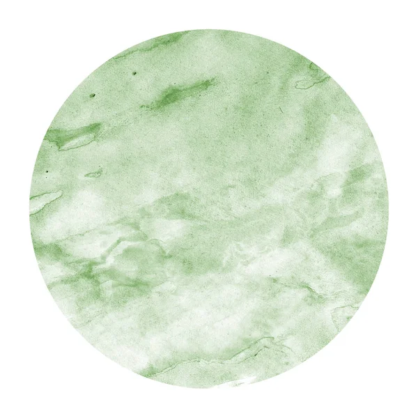 Dark Green Hand Drawn Watercolor Circular Frame Background Texture Stains — Stock Photo, Image