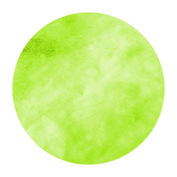 Light Green Hand Drawn Watercolor Circular Frame Background Texture Stains — Stock Photo, Image