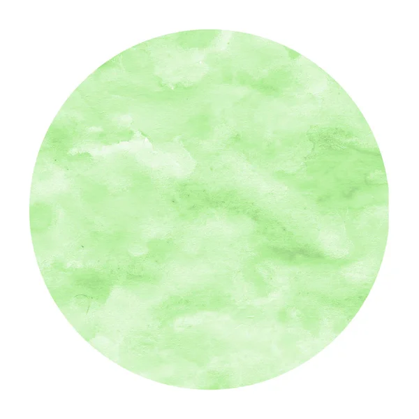 Green Hand Drawn Watercolor Circular Frame Background Texture Stains Modern — Stock Photo, Image