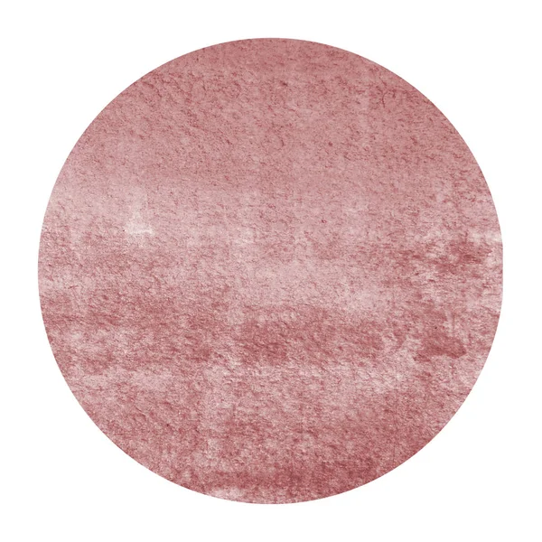 Burgundi Mão Desenhada Aquarela Moldura Circular Textura Fundo Com Manchas — Fotografia de Stock