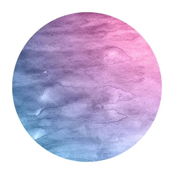 Space Colors Hand Drawn Watercolor Circular Frame Background Texture Stains — Stock Photo, Image