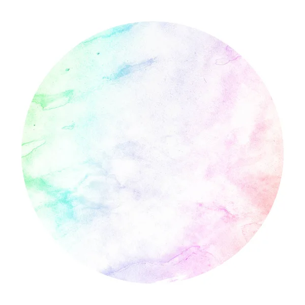 Multicolored Hand Drawn Watercolor Circular Frame Background Texture Stains Modern — Stock Photo, Image