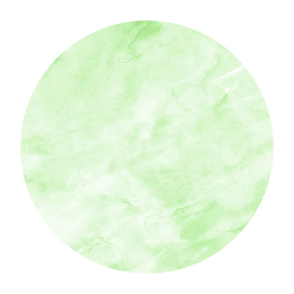 Verde Disegnato Mano Acquerello Cornice Circolare Sfondo Texture Con Macchie — Foto Stock