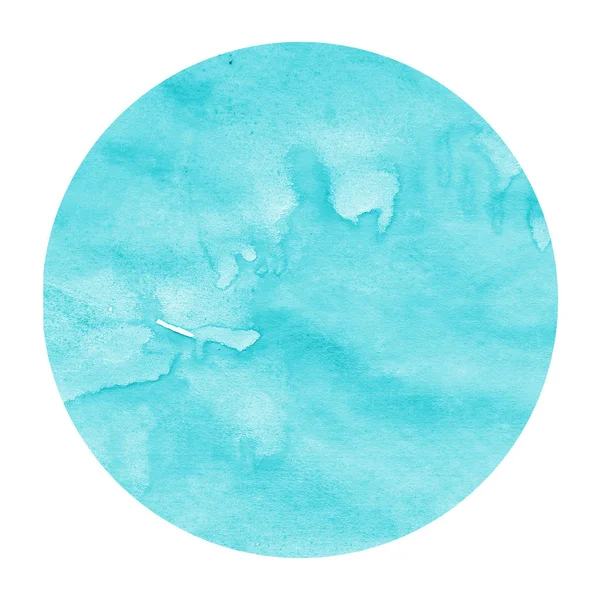 Światło Niebieskie Ręcznie Rysowane Teksturę Tła Akwarela Okrągłej Ramki Plamy — Zdjęcie stockowe