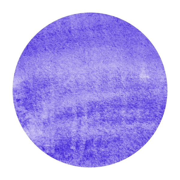 Violeta Mão Desenhada Aquarela Moldura Circular Textura Fundo Com Manchas — Fotografia de Stock