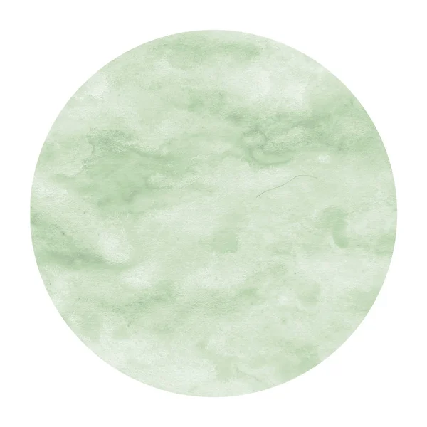 Mão Verde Escuro Desenhado Aquarela Moldura Circular Textura Fundo Com — Fotografia de Stock