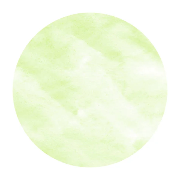 Világos Zöld Kézzel Rajzolt Akvarell Kör Alakú Keret Háttér Textúra — Stock Fotó