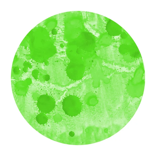 Groene Hand Getrokken Textuur Van Achtergrond Van Het Aquarel Circulaire — Stockfoto