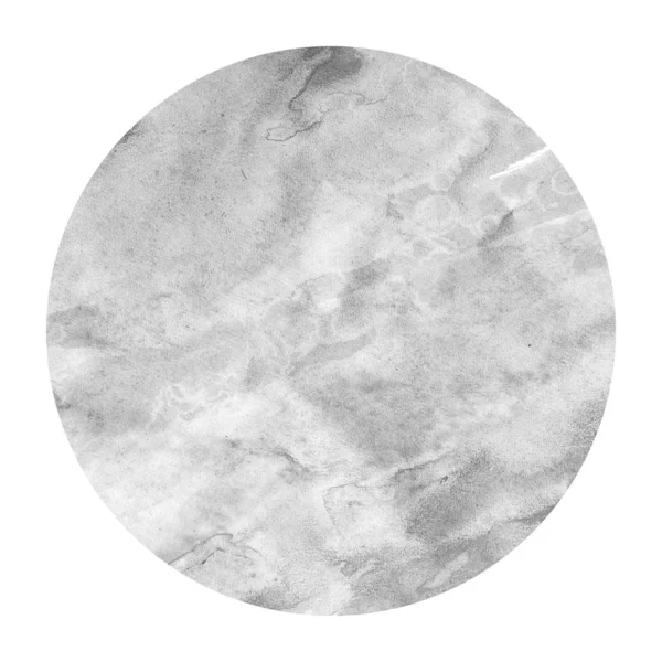 Monochrome Hand Drawn Watercolor Circular Frame Background Texture Stains Modern — Stock Photo, Image