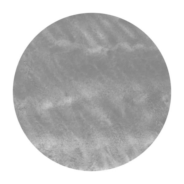 モノクロの手描き水彩の円形フレーム背景テクスチャの汚れに モダンなデザイン要素 — ストック写真