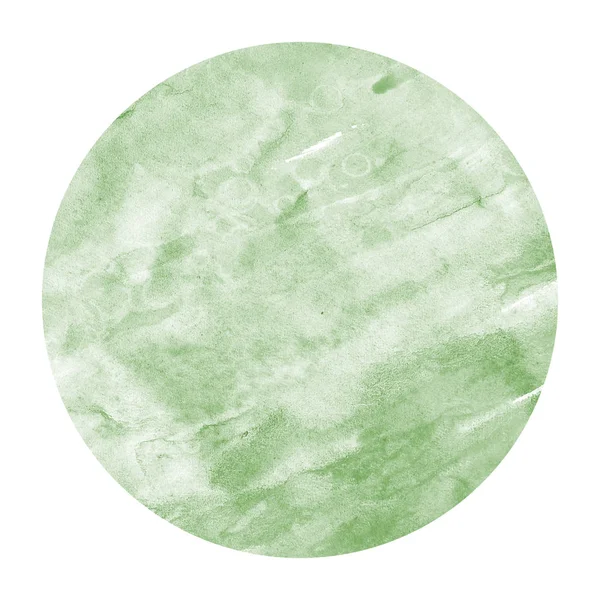 Dark Green Hand Drawn Watercolor Circular Frame Background Texture Stains — Stock Photo, Image