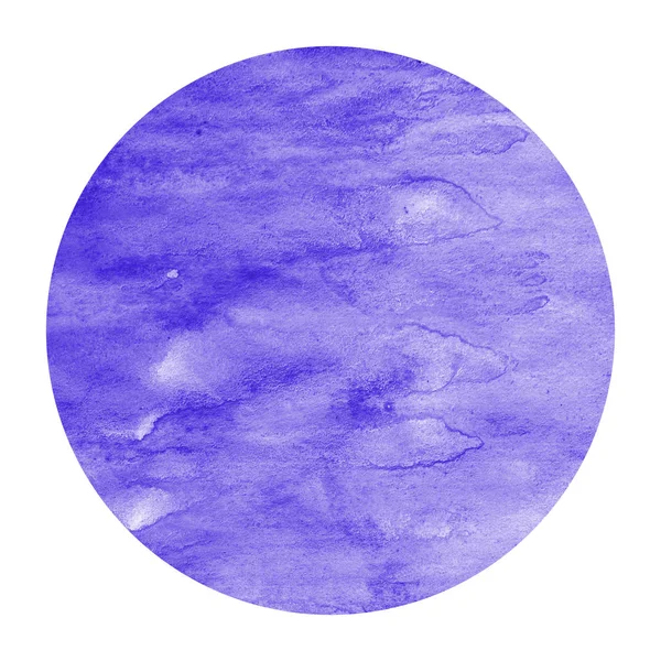 Violet Hand Drawn Watercolor Circular Frame Background Texture Stains Modern — Stock Photo, Image