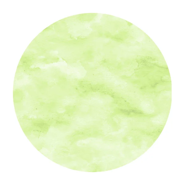 Verde Chiaro Disegnato Mano Acquerello Cornice Circolare Sfondo Texture Con — Foto Stock