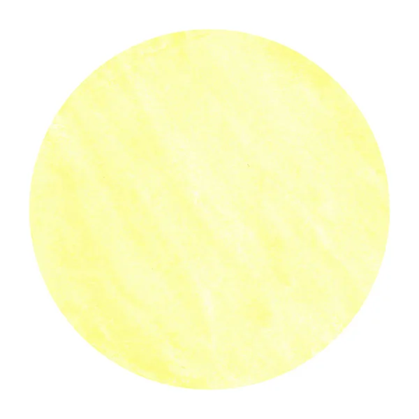 Warm Yellow Hand Drawn Watercolor Circular Frame Background Texture Stains — Stock Photo, Image