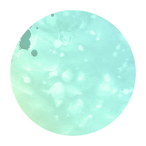 Turquoise Hand Getrokken Textuur Van Achtergrond Van Het Aquarel Circulaire — Stockfoto