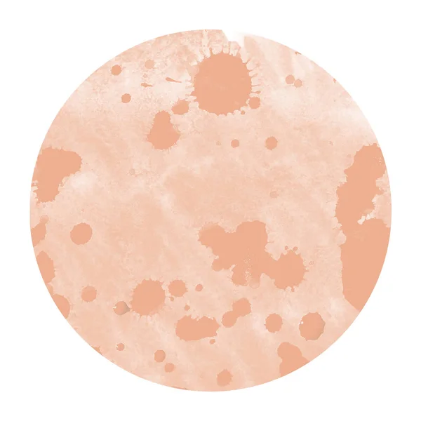 Oranje Hand Getrokken Textuur Van Achtergrond Van Het Aquarel Circulaire — Stockfoto