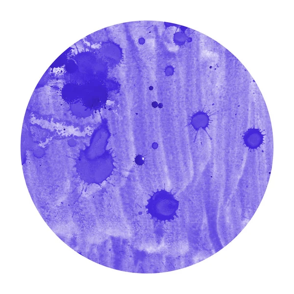 Фиолетовый Ручной Рисунок Акварели Круговой Рамки Текстуры Фона Пятнами Элемент — стоковое фото