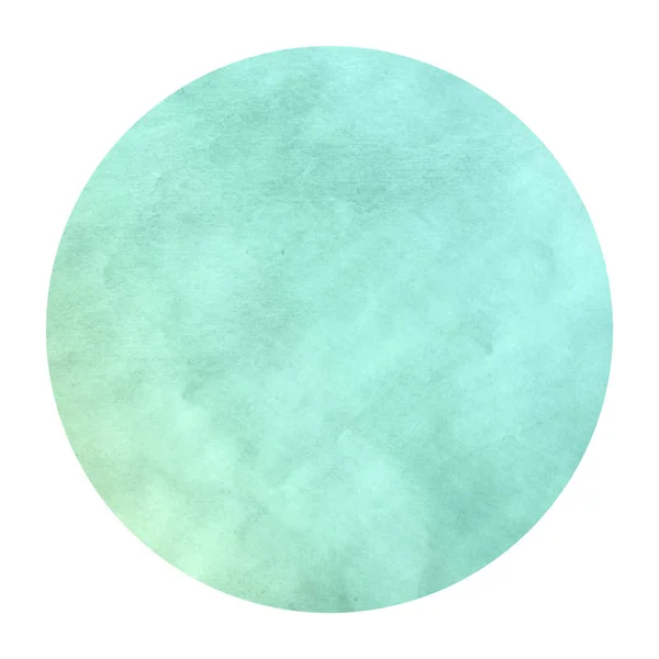 Turquoise Hand Getrokken Textuur Van Achtergrond Van Het Aquarel Circulaire — Stockfoto