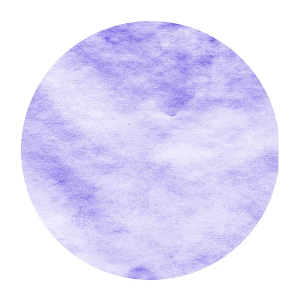 Violeta Mão Desenhada Aquarela Moldura Circular Textura Fundo Com Manchas — Fotografia de Stock