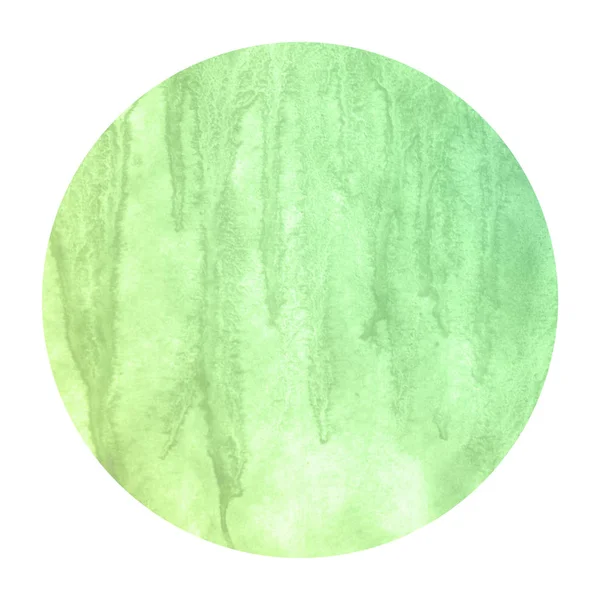 Green Hand Drawn Watercolor Circular Frame Background Texture Stains Modern — Stock Photo, Image