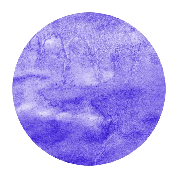 Violet Hand Drawn Watercolor Circular Frame Background Texture Stains Modern — Stock Photo, Image