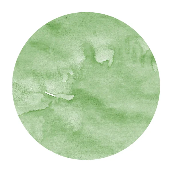 Mão Verde Escuro Desenhado Aquarela Moldura Circular Textura Fundo Com — Fotografia de Stock