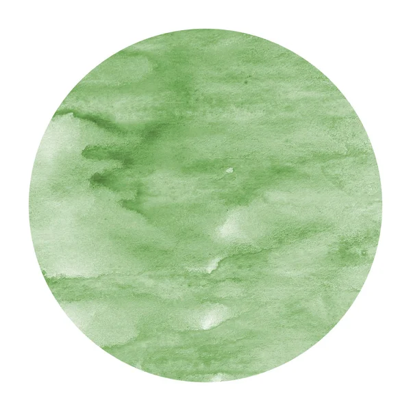 Mão Verde Escuro Desenhado Aquarela Moldura Circular Textura Fundo Com — Fotografia de Stock
