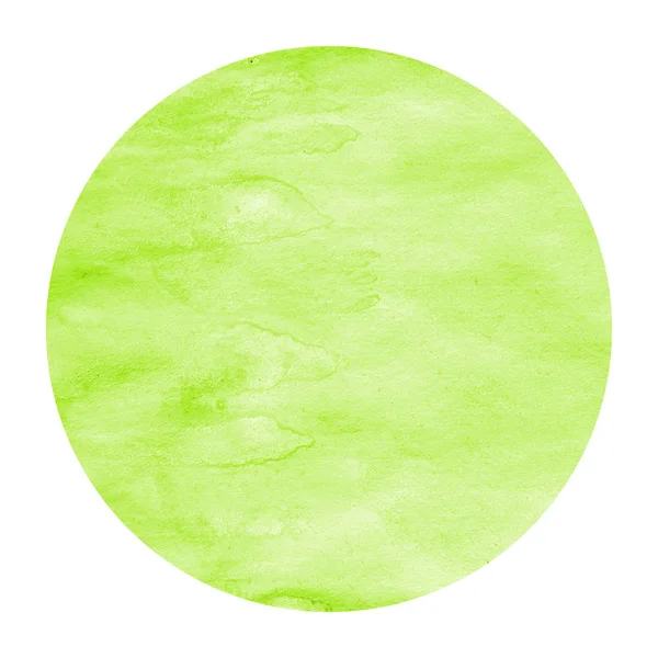 Light Green Hand Drawn Watercolor Circular Frame Background Texture Stains — Stock Photo, Image