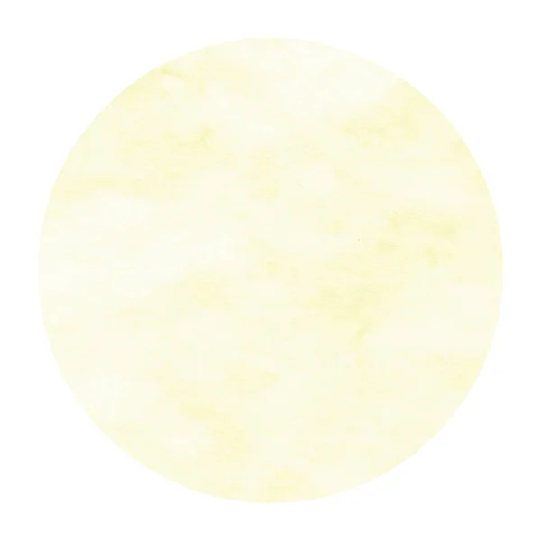 黄色手绘水彩圆形框架背景纹理与污渍 现代设计元素 — 图库照片
