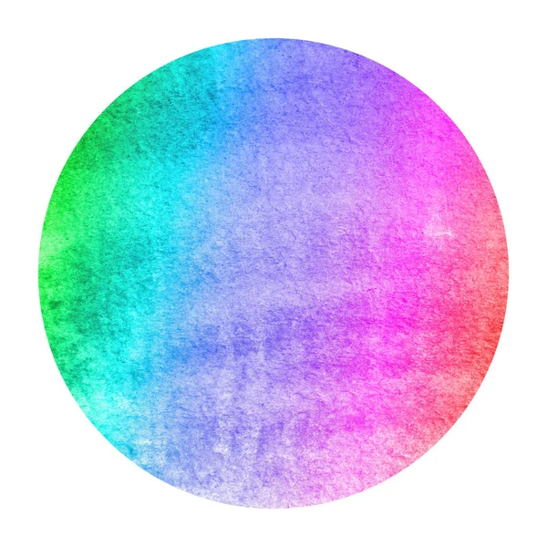 Kolorowe Ręcznie Rysowane Tekstury Tła Akwarela Okrągłej Ramki Plamy Element — Zdjęcie stockowe