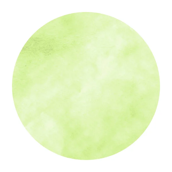 Verde Claro Dibujado Mano Acuarela Marco Circular Textura Fondo Con —  Fotos de Stock