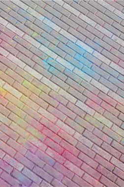 Kaldırım döşeme dünya, çok renkli, toz Holi Festivali kuru renklerle boyalı yakın çekim