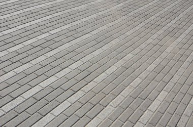 Kasaba meydanında cobblestones yoldan. Arka plan doku perspektif içinde