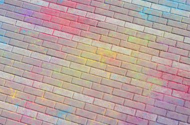 Kaldırım döşeme dünya, çok renkli, toz Holi Festivali kuru renklerle boyalı yakın çekim