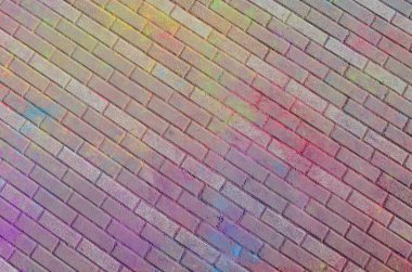 Kaldırım döşeme dünya, çok renkli, toz Holi Festivali kuru renklerle boyalı yakın çekim