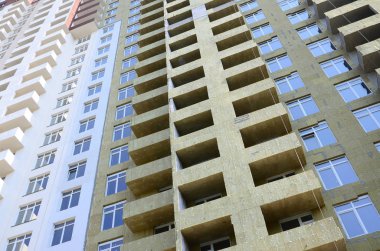 Yeni kent konut çok mağaza apartement yapım aşamasında ev cephe bina yüksek