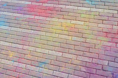 Kaldırım döşeme dünya, çok renkli, toz Holi Festivali kuru renklerle boyalı yakın çekim