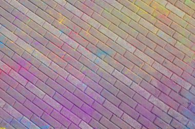 Kaldırım döşeme dünya, çok renkli, toz Holi Festivali kuru renklerle boyalı yakın çekim