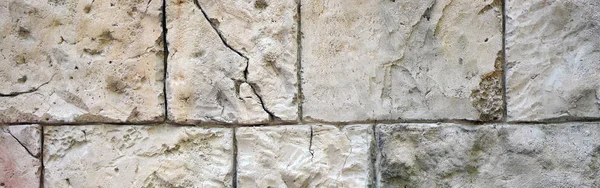 大きな岩で要塞の城壁の断片 大きなれんが造りの壁テクスチャ — ストック写真