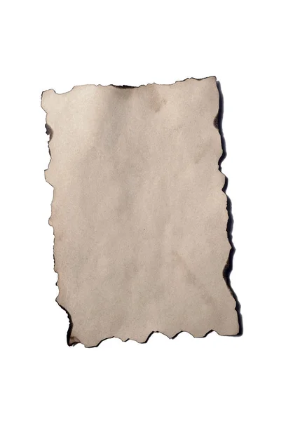 Antiguo Pedazo Blanco Antiguo Manuscrito Papel Desmenuzado Vintage Pergamino Orientado —  Fotos de Stock