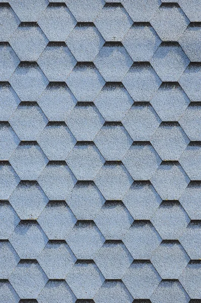 Modern Roofing Decoration Chimneys Flexible Bitumen Slate Shingles Hexagon Shape — Stock Photo, Image