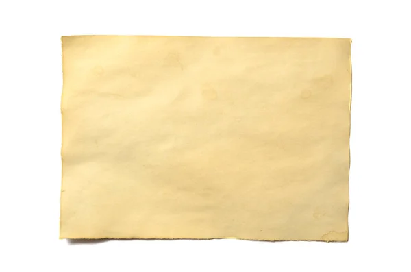 Vieja Pieza Blanco Antiguo Manuscrito Papel Desmenuzado Vintage Pergamino Orientado — Foto de Stock