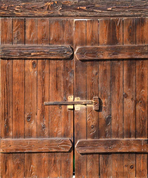 Porta Madeira Estilo Antigo Era Medieval Entrada Para Lugar Antigo — Fotografia de Stock