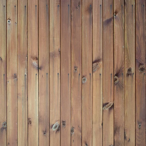 Close Brown Wooden Fence Panels Many Vertical Wooden Planks Full — Stock Photo, Image