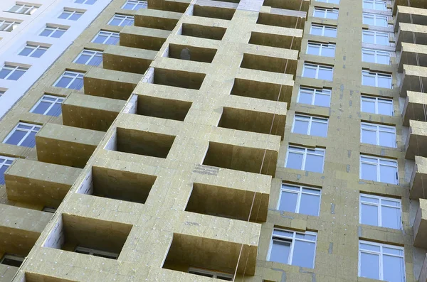 Nowe Miasto Mieszkalny Multi Sklep Apartement Wysoki Budynek Fasada Domu — Zdjęcie stockowe