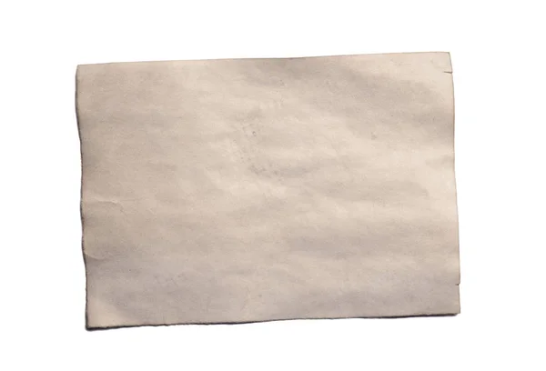 Vieja Pieza Blanco Antiguo Manuscrito Papel Desmenuzado Vintage Pergamino Orientado — Foto de Stock