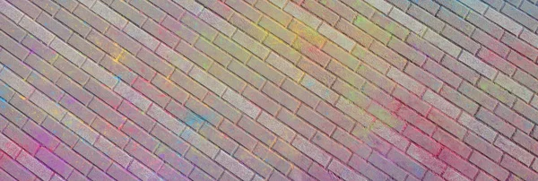 Multi Colored Earth Paving Slabs Powder Coated Dry Colors Holi — Stock Photo, Image