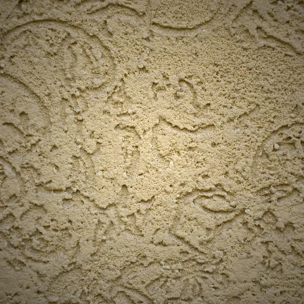 树皮甲虫风格的米色装饰石膏的质地 俄罗斯的装饰外立面墙的变化 — 图库照片