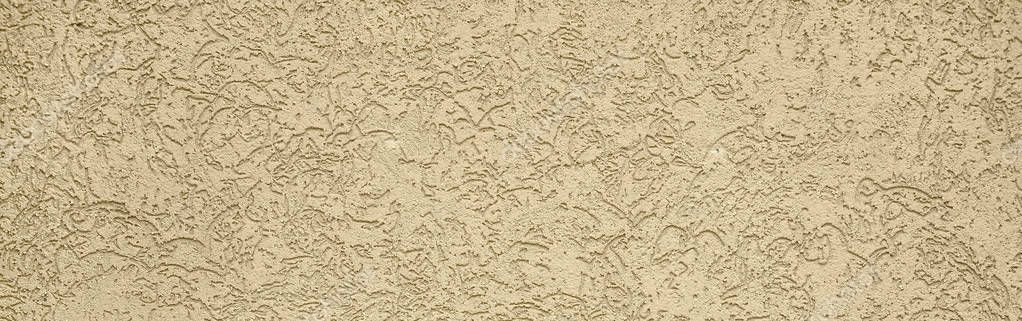 The texture of the beige decorative plaster in bark beetle style. Russian variation of decorating facade walls — Stock Image Texture Beige Decorative Plaster Bark Beetle Style Russian Variation Decorating Stock Photo