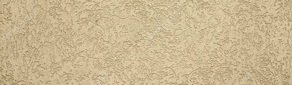 The texture of the beige decorative plaster in bark beetle style. Russian variation of decorating facade walls — Stock Image Texture Beige Decorative Plaster Bark Beetle Style Russian Variation Decorating Stock Photo